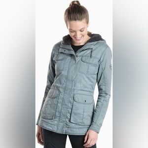 KUHL blue Luna fleece lined jacket